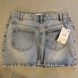 Mini denim skirt